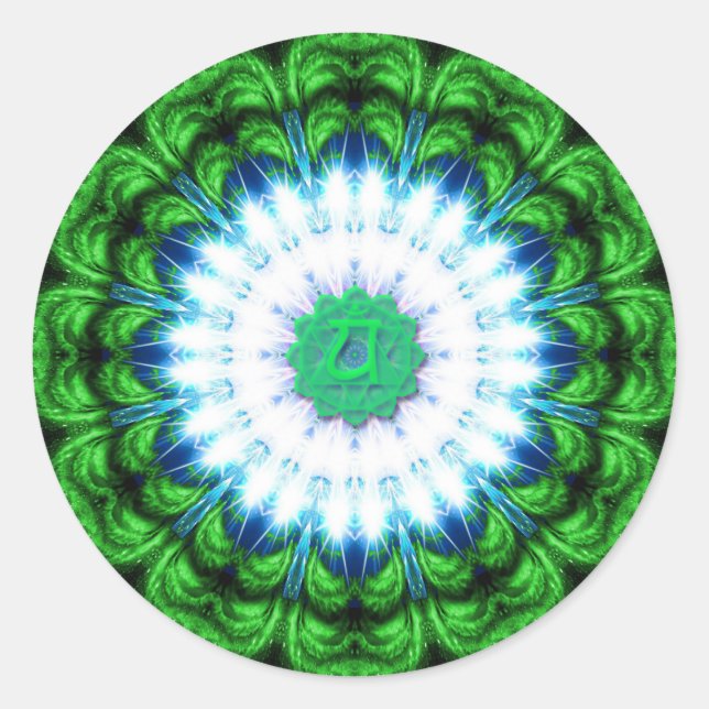 Adesivo Redondo Heart Chakra Sticker (Frente)