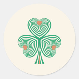 Adesivo Redondo Heart Clover