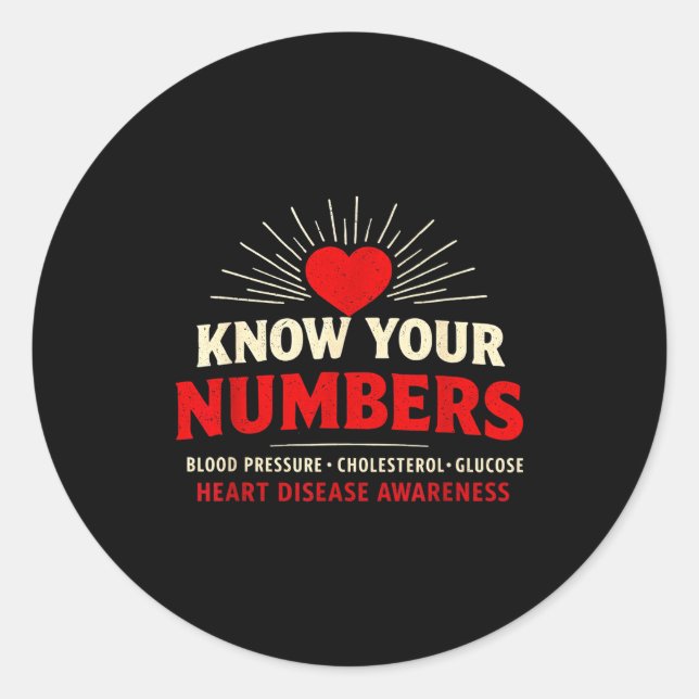 Adesivo Redondo Heart Disease Awareness Go Red In February Health  (Frente)