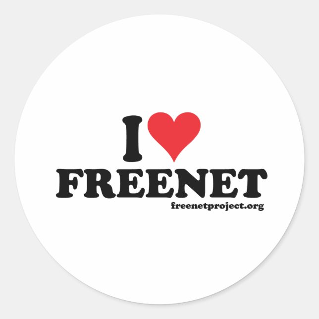Adesivo Redondo Heart Freenet (Frente)