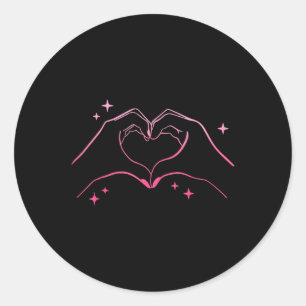 Adesivo Redondo Heart Hands Taylor First Name Girl Vintage 70s 80s