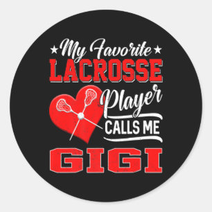 Adesivo Redondo Heart My Favorite Lacrosse Player Me Chama Gigi
