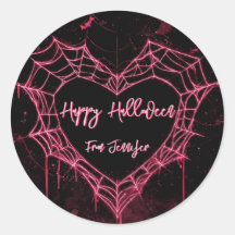 Heart Spider Web Pink Gótico Girls Halloween