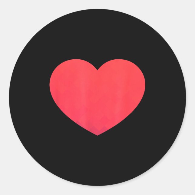 Adesivo Redondo Heart Valentines Day Shirt - Graphic Novelty Love  (Frente)