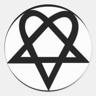 Adesivo Redondo heartagramaHIM