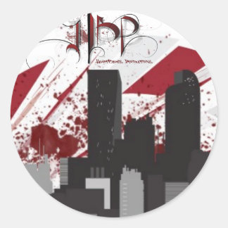 Adesivo Redondo HeartBeats Productions Skyline Sticker