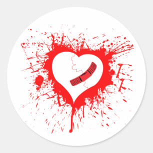 Adesivo Redondo Hearted quebrado… outra vez