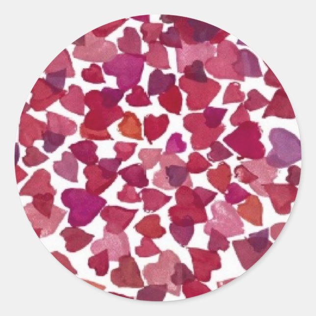 Adesivo Redondo Hearts Galore - Sticker (Frente)