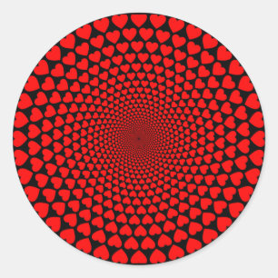 Adesivo Redondo Hearts Mandala Design