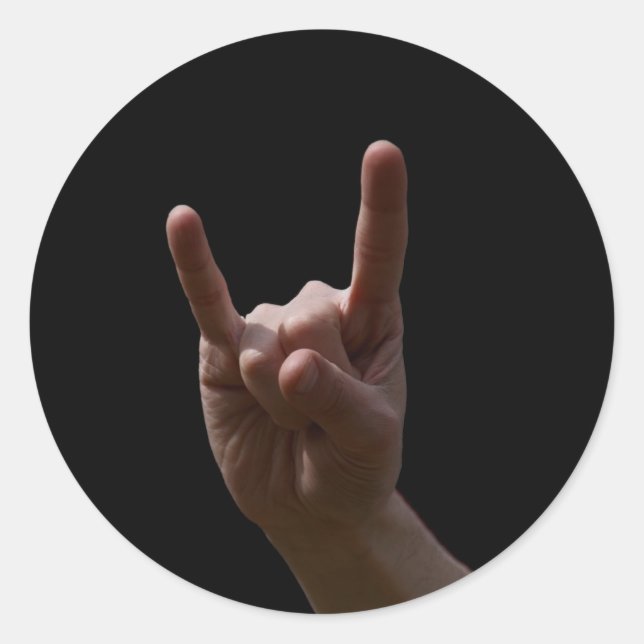 Adesivo Redondo heavy metal (Frente)