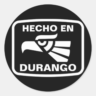 Adesivo Redondo Hecho en Durango personalizado personalizado perso