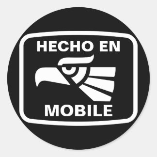 Adesivo Redondo Hecho en Mobile personalizado personalizado person