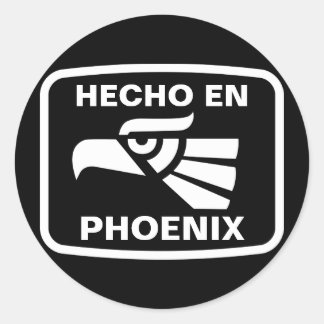 Adesivo Redondo Hecho en Phoenix personalizado personalizado perso
