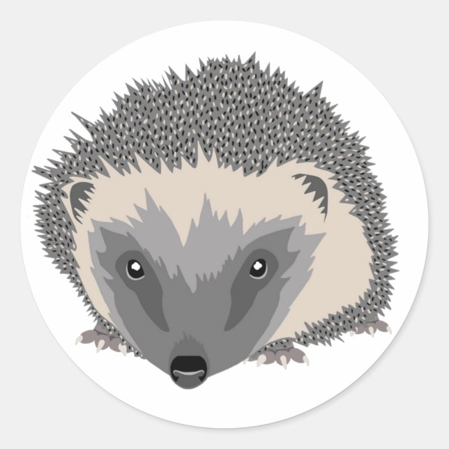 Adesivo Redondo Hedgehog Sticker (Frente)