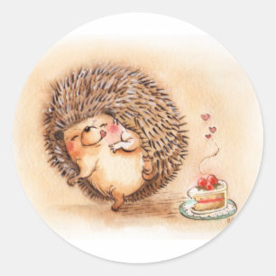 Adesivo Redondo Hedgehog Yum