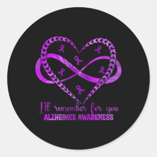 Adesivo Redondo Heimer Consciência Roxo Demência da Fita Pai Mãe