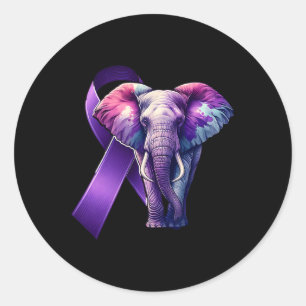 Adesivo Redondo Heimerheimer: apoio à conscientização do roxo Elef