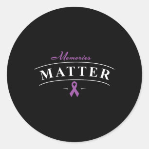 Adesivo Redondo Heimerheimer Awarness Design Suportamento Mês Roxo