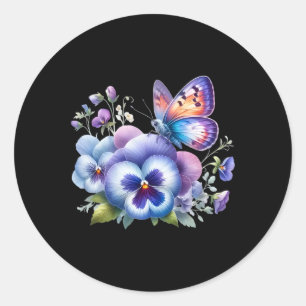 Adesivo Redondo Heimerheimer Viola Floral Pansy Dementi Heimerheim