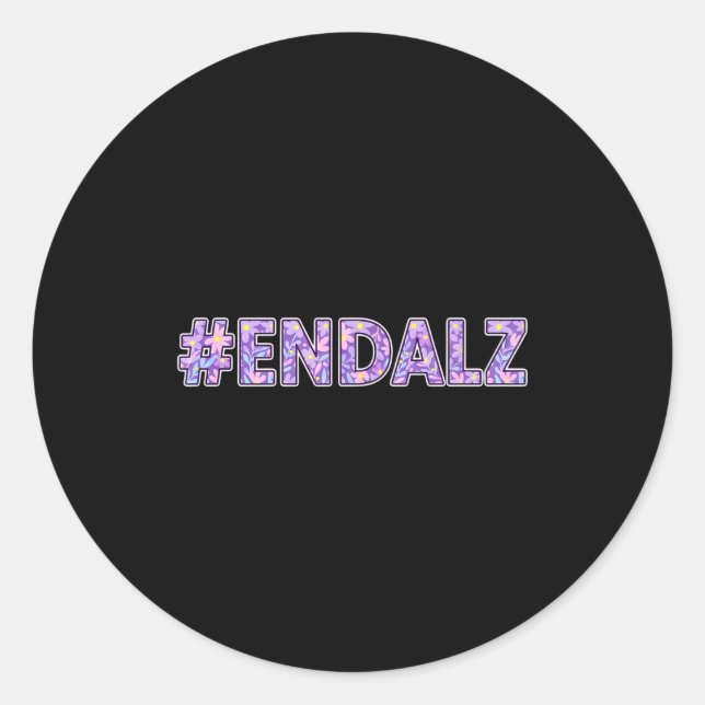 Adesivo Redondo Heimer's Awareness - #end Floral Statement  (Frente)