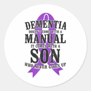 Adesivo Redondo Heimers Dementia Pai de apoio à conscientização Mã