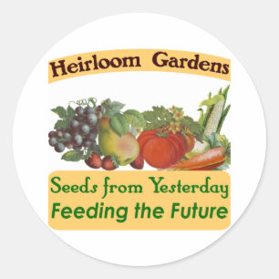 Adesivo Redondo Heirloe Gardens Green dizendo