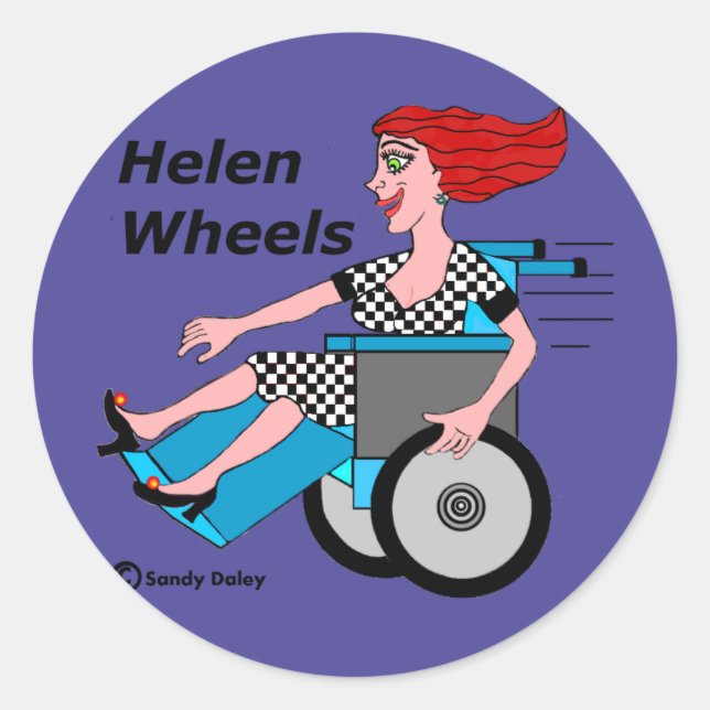 Adesivo Redondo Helen Wheels Hell on Wheels (Frente)