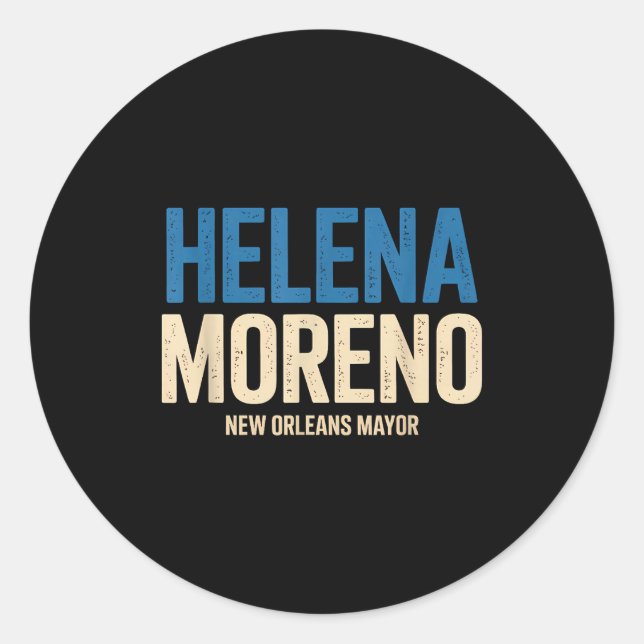 Adesivo Redondo Helena Moreno New Orleans Mayor  (Frente)