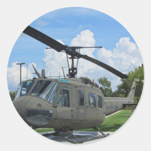 Adesivo Redondo Helicóptero das forças armadas de Vietnam Uh-1