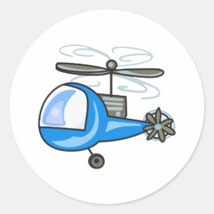 ADESIVO REDONDO HELICÓPTERO DE CRIANÇAS