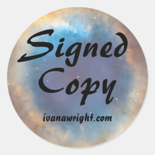 Adesivo Redondo Helix Nebula Photo Sci Fi Cópia Assinada com URL