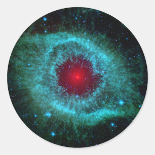 Adesivo Redondo Helix Nebula - Spitzer Infravermelho
