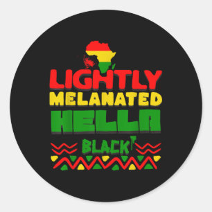 Adesivo Redondo Hella Black History Melanin African Pride