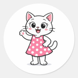 Adesivo Redondo Hello Kitty
