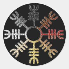 Adesivo Redondo Helm of Awe Bear Pride Sticker