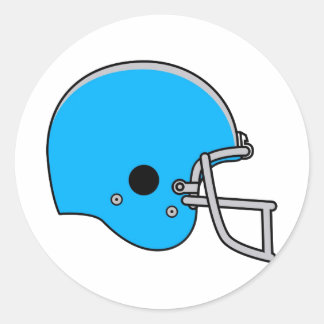 Adesivo Redondo Helmet De Futebol Azul
