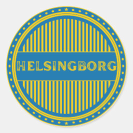 Adesivo Redondo Helsingborg City Pride Emblem – Swedish Identity