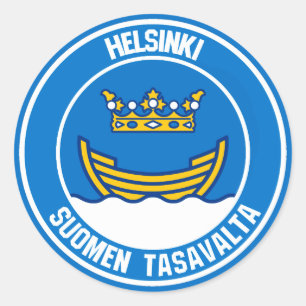 Adesivo Redondo Helsínquia Round Emblem
