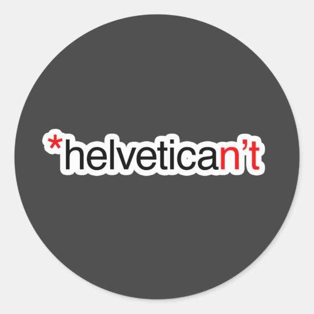 Adesivo Redondo helvetican não (Frente)