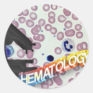 Adesivo Redondo HEMATOLOGIA - tecnologia médica - laboratório