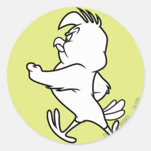 Adesivo Redondo Henery Hawk Walking