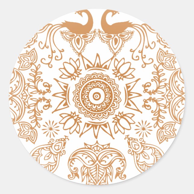 Adesivo Redondo Henna Rock Stickers (Frente)