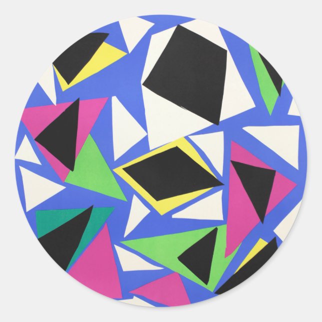 Adesivo Redondo Henri Matisse's Exhibition Poster (Frente)