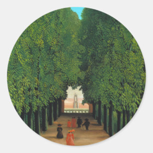 Adesivo Redondo Henri Rousseau, Avenida no Parque em Saint Cloud