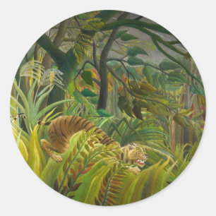 Adesivo Redondo Henri Rousseau - Surpreso!