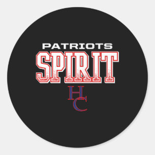 Adesivo Redondo Henry County Patriots Logo Spirit Hs