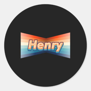 Adesivo Redondo Henry First Name Henry