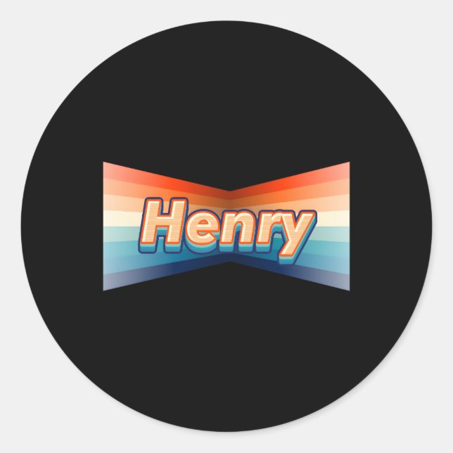 Adesivo Redondo Henry First Name Henry (Frente)