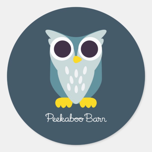 Adesivo Redondo Henry the Owl (Frente)