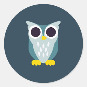 Adesivo Redondo Henry the Owl